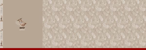 Baumwolljersey Lazy Jungle Faultier Panel ca. 50 cm Camel by Mrs. Mint Design von Swafing